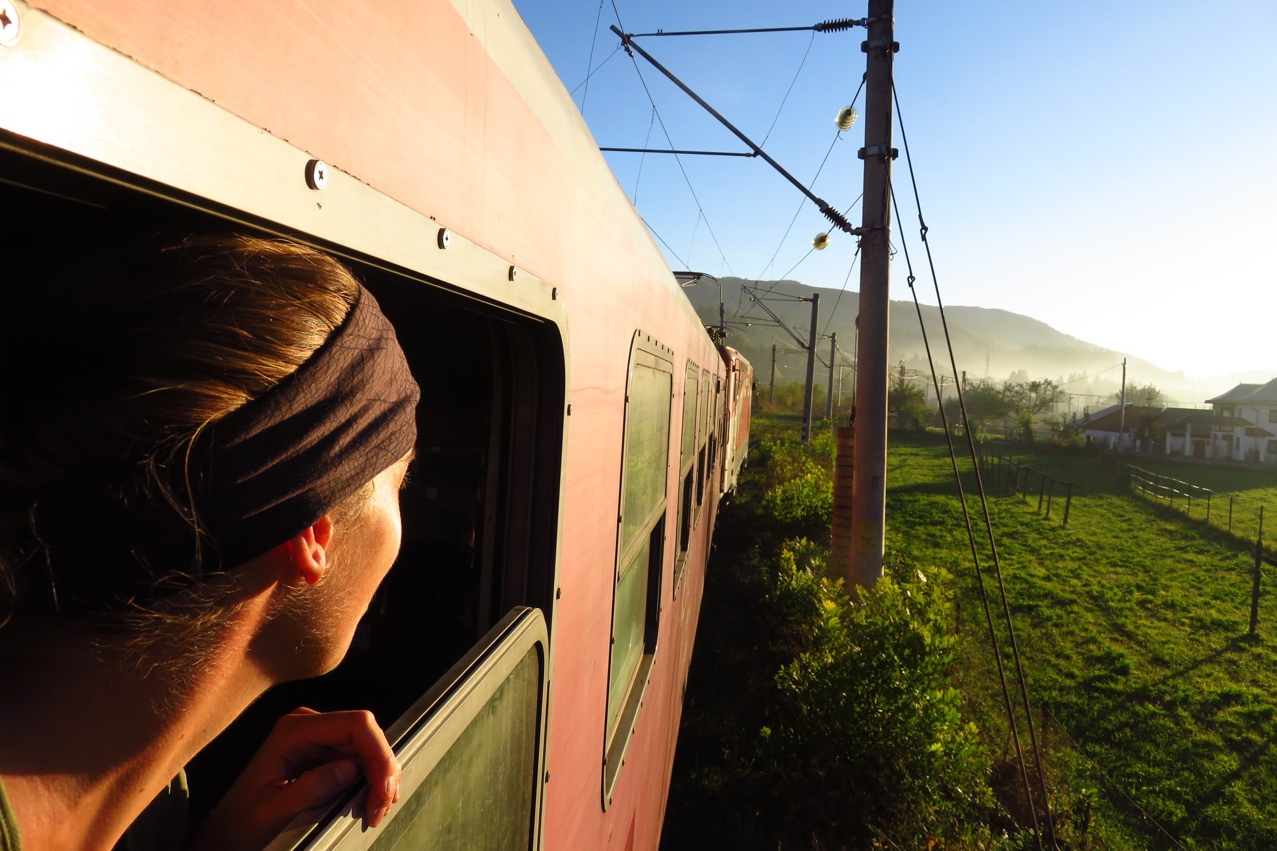 On a train from Campulung Moldovenesc to Vatra Dornei in 2018